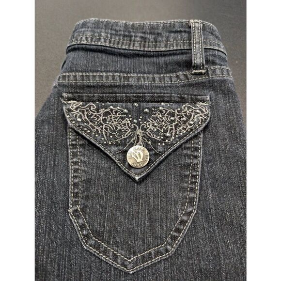 LEXI Dark Wash Stretch Jeans Straight Leg Women's/Juniors Size 3 - Picture 2 of 7